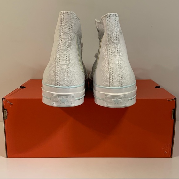⚪[NEW] CONVERSE CHUCK TAYLOR ALL STAR 70 HI WHITE OUT LEATHER MENS SHOES SIZE 9⚪ - Picture 6 of 8